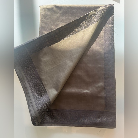 Sophisticated FabIndia style Sari 100% Silk Saree Forest 🌳 green black thread wk - Picture 7 of 14